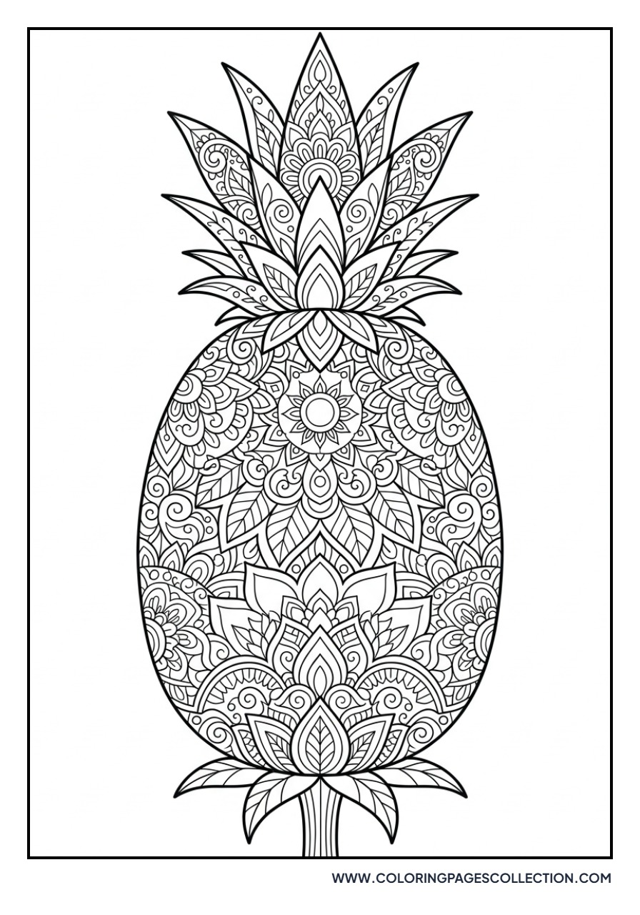 Mandala Pineapple Design