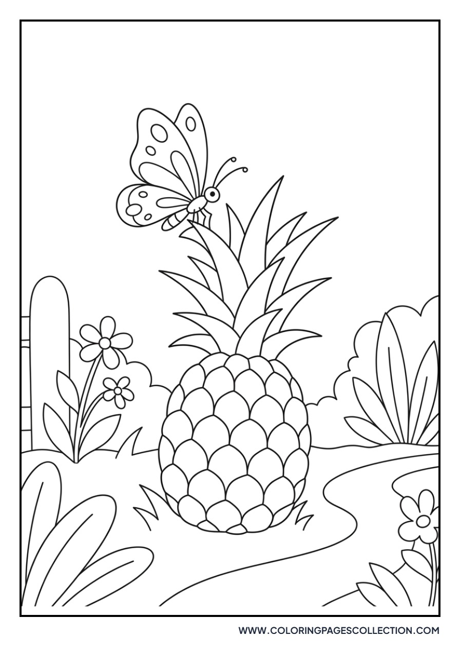 Pineapple and Butterfly