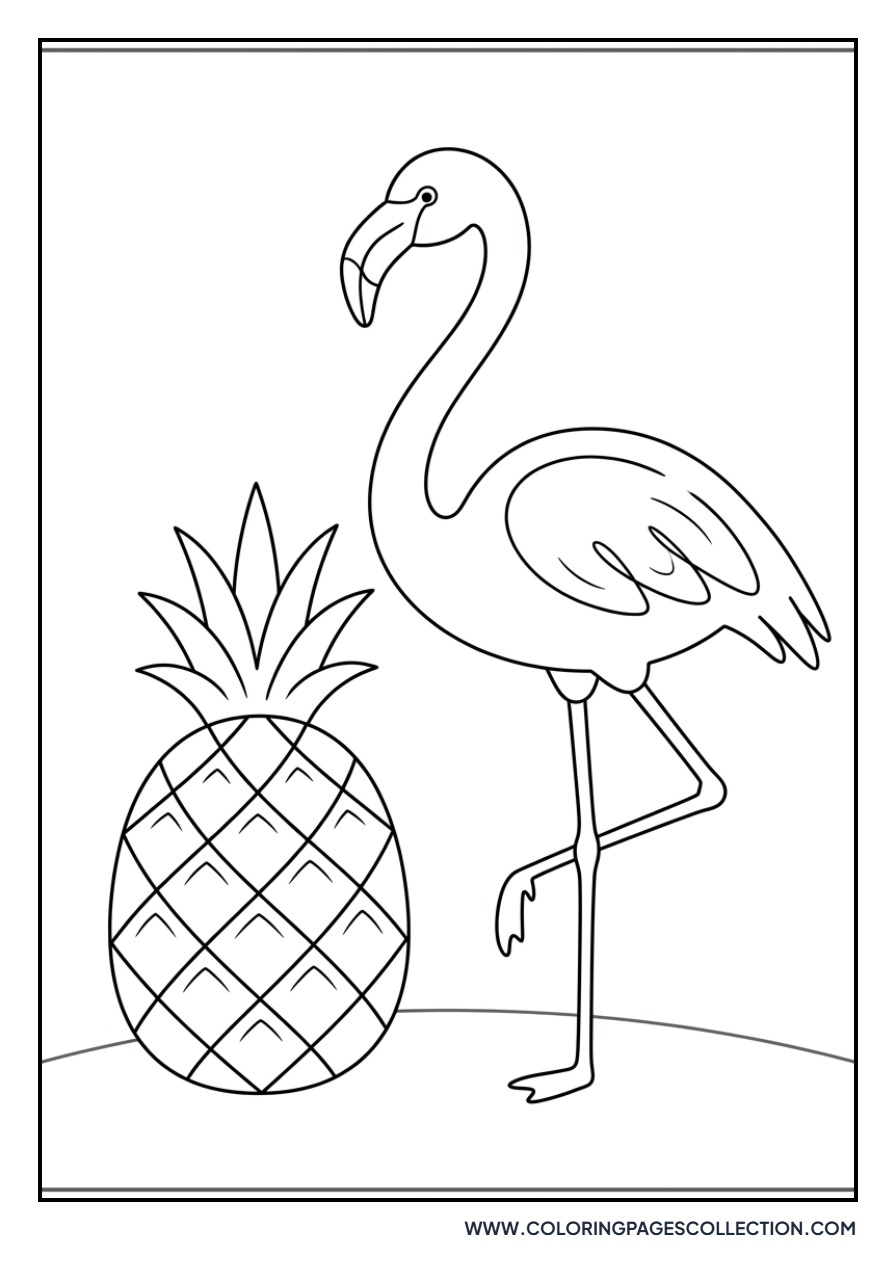 Pineapple and Flamingo