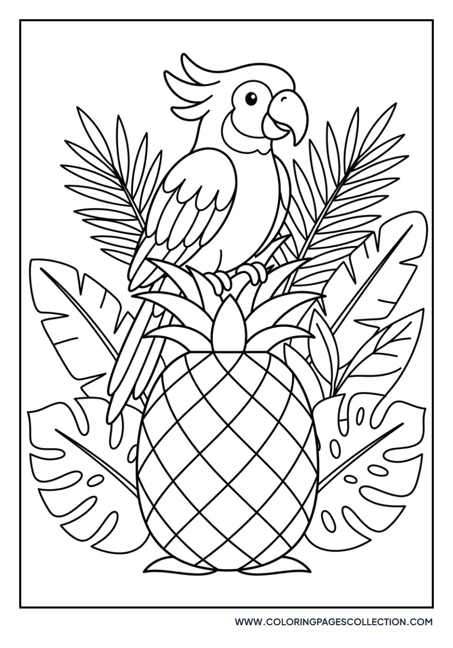 Pineapple and Parrot