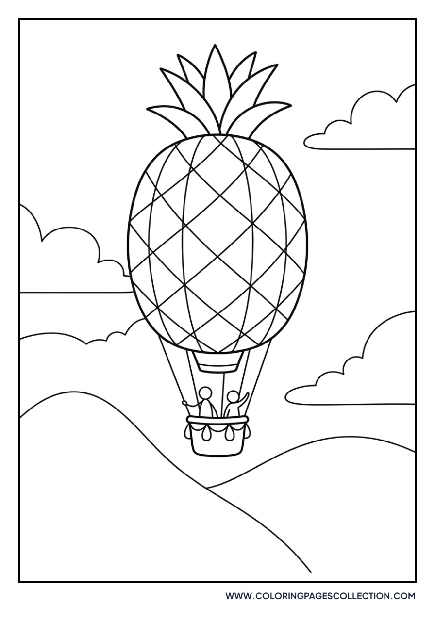 Pineapple Hot Air Balloon