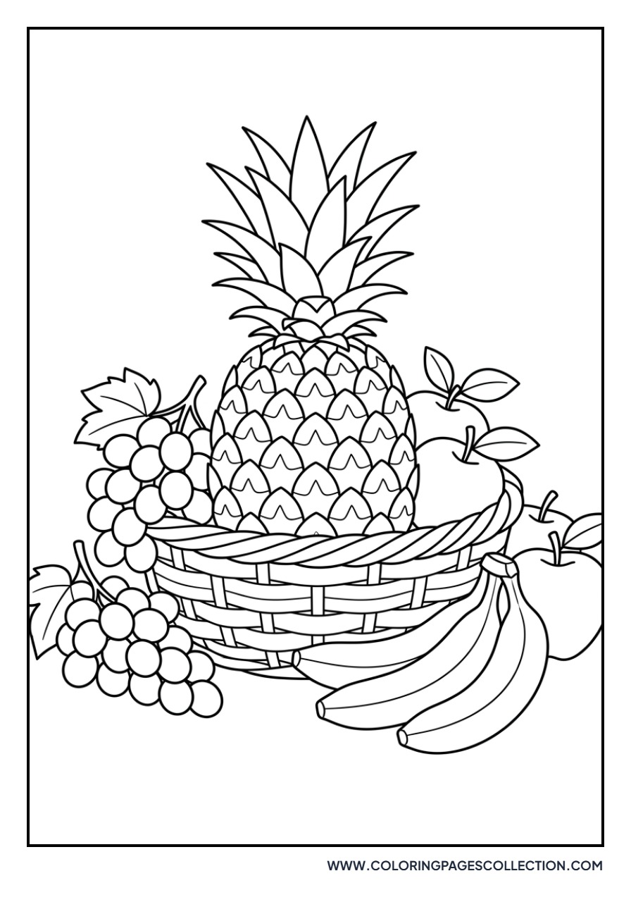 Pineapple in a Fruit Basket