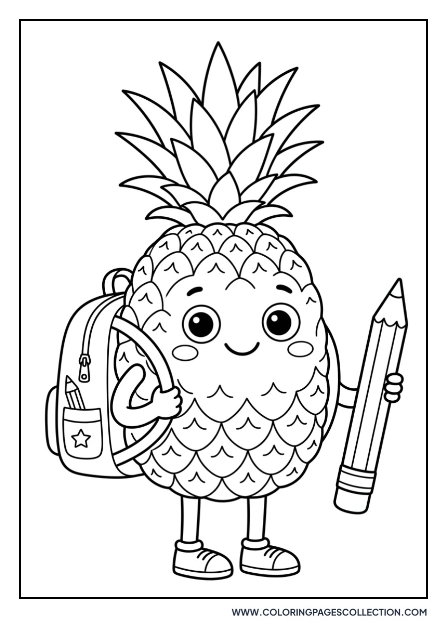 Pineapple with Backpack