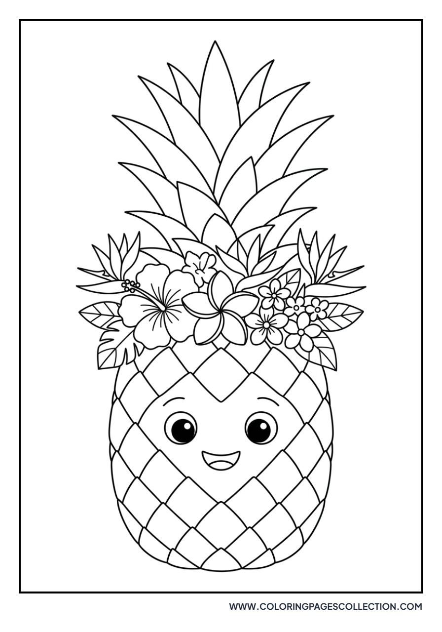 Pineapple with Floral Crown