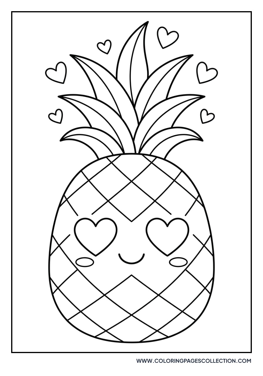 Pineapple with Hearts