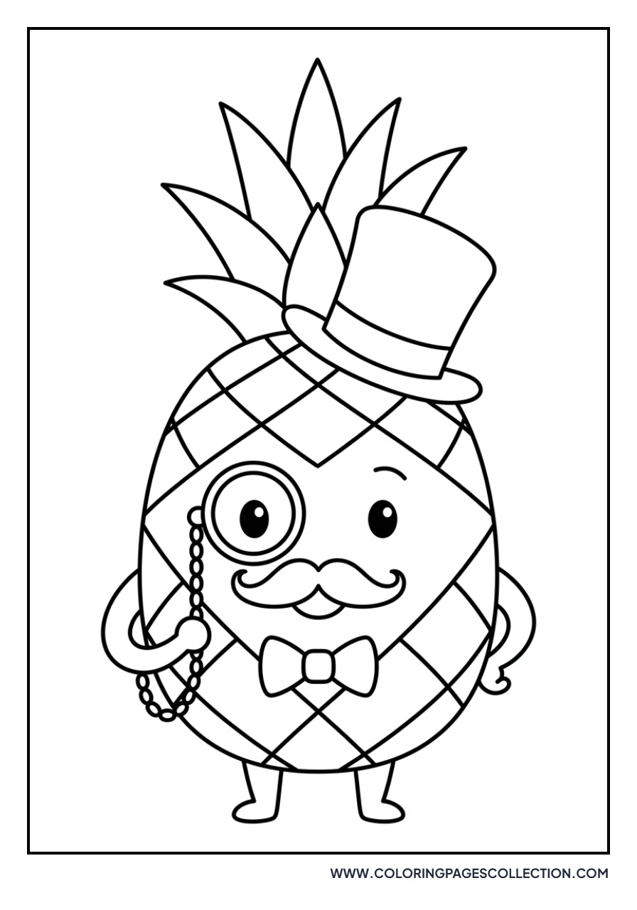 Pineapple with Mustache