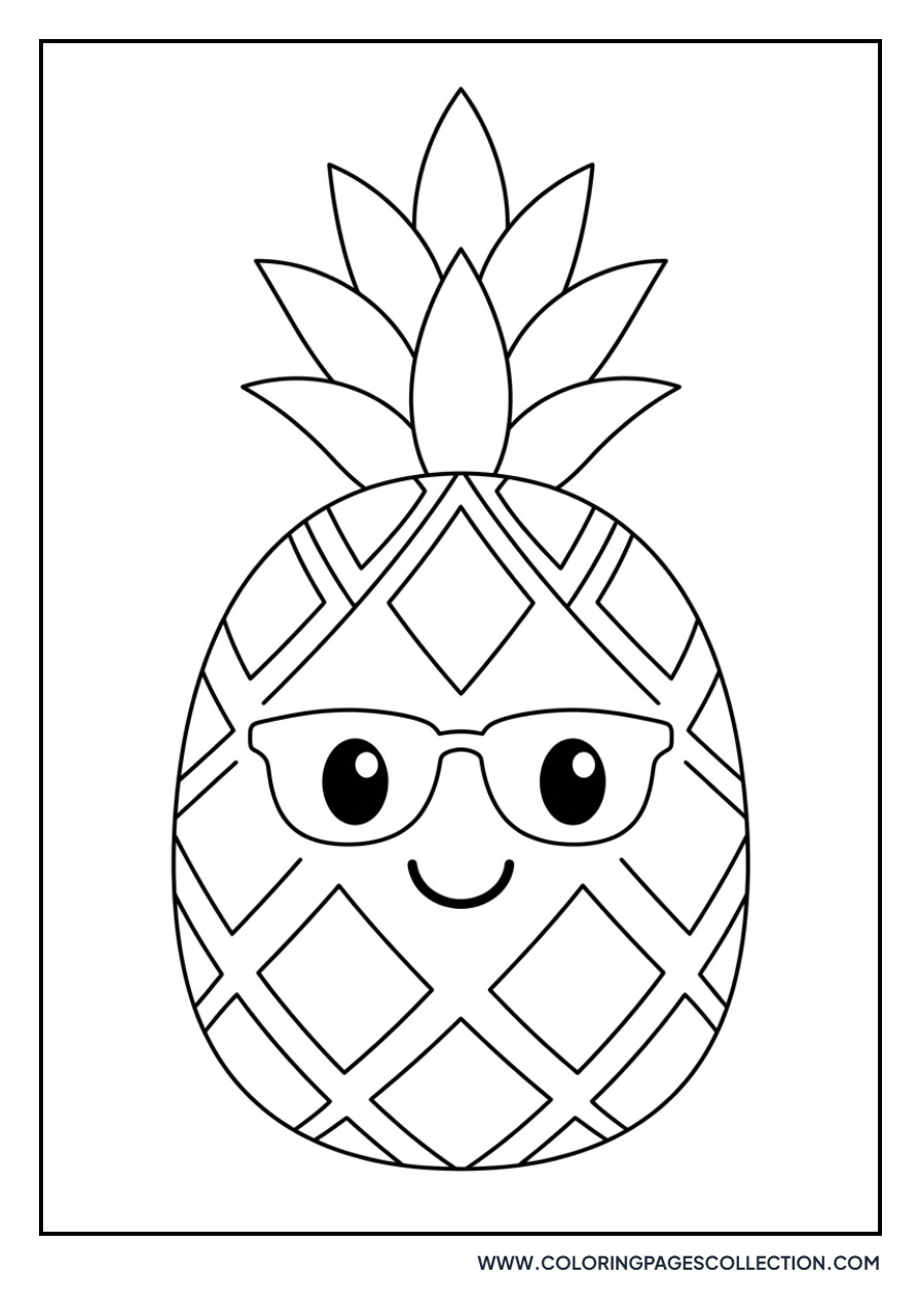 Smiling Kawaii Pineapple