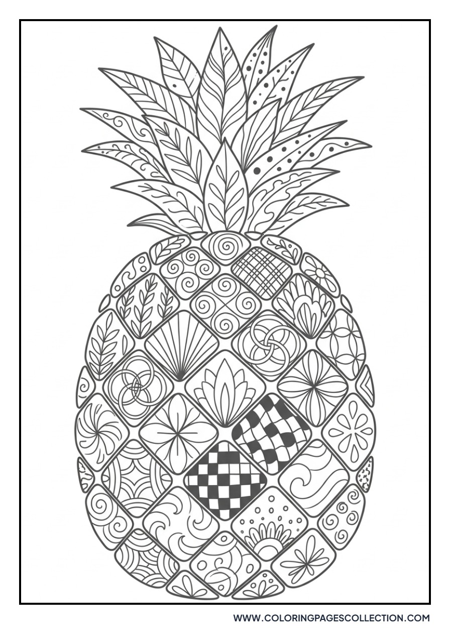Zentangle Pineapple Texture
