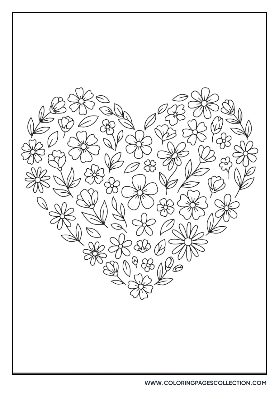 Decorative Flower Heart