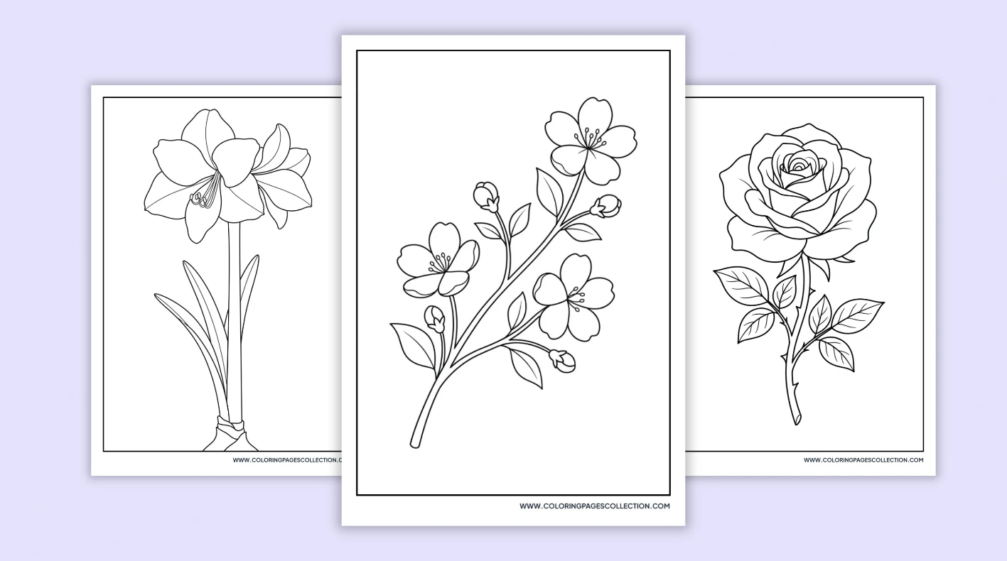 Flower coloring pages coloring pages