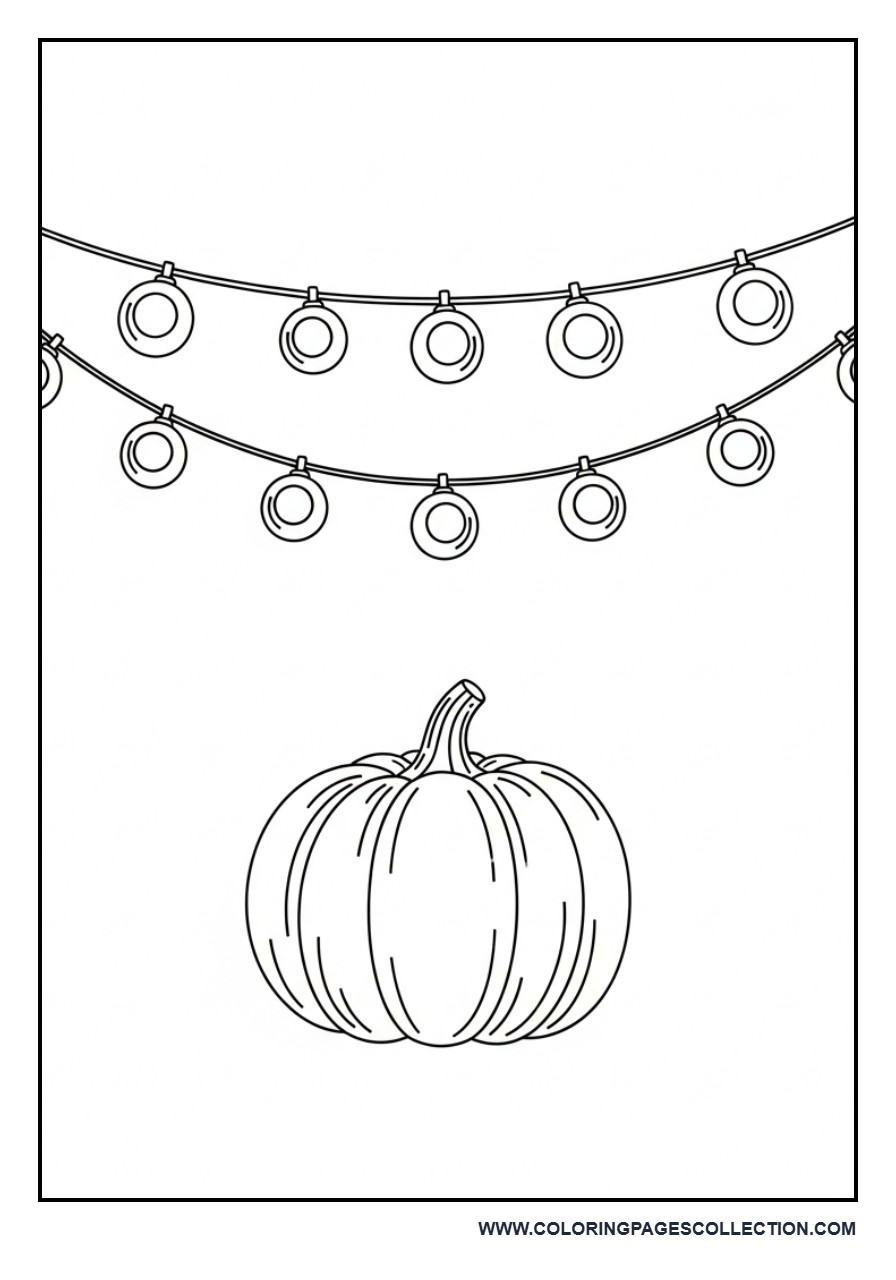 Decorative Pumpkin with Hanging Lights
