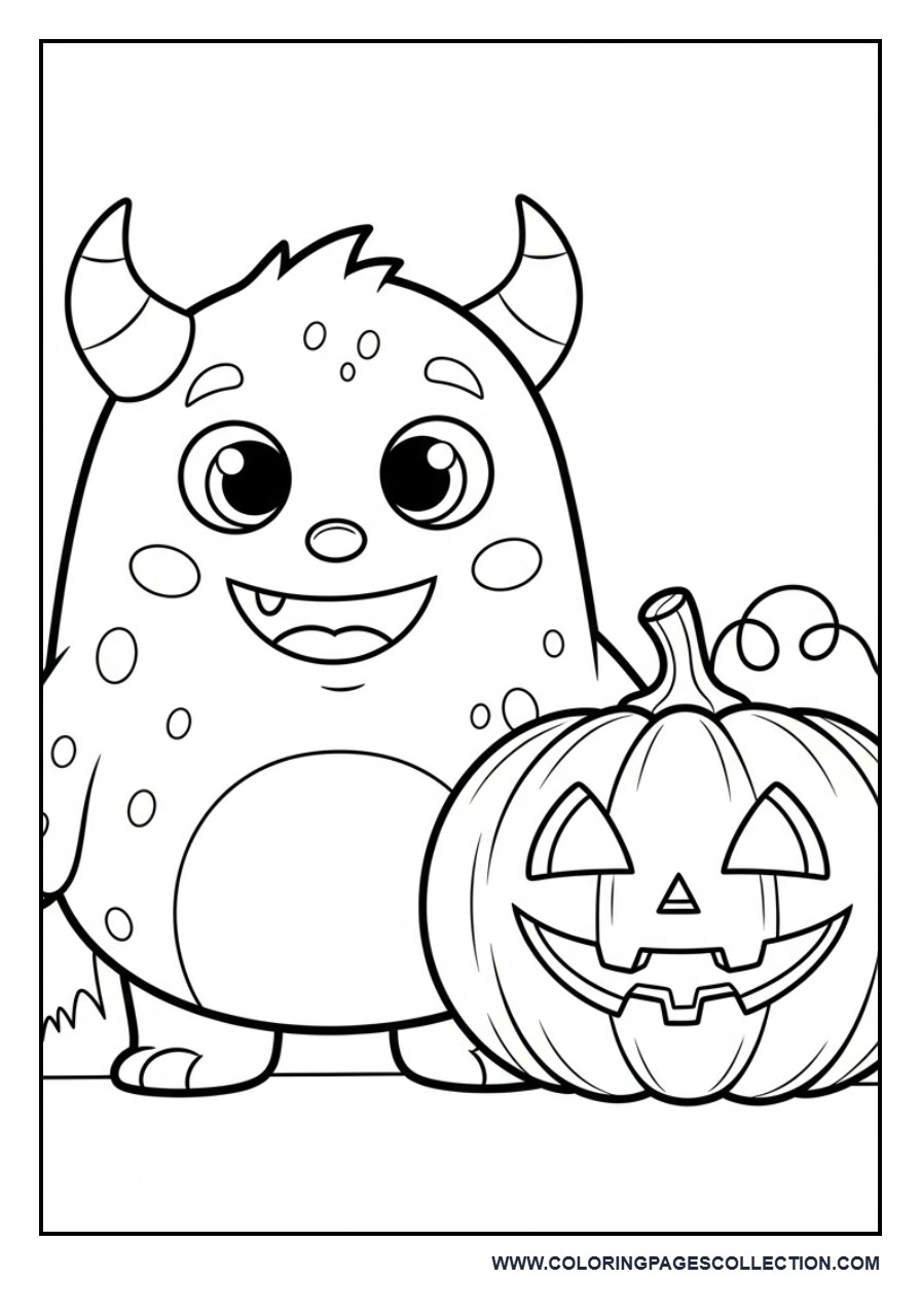 Pumpkin and Friendly Monster