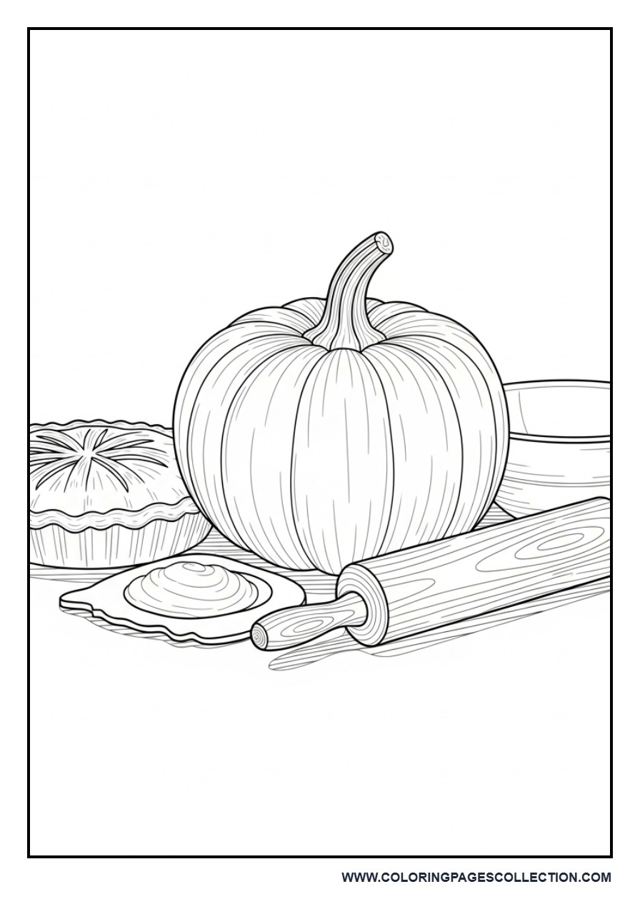Pumpkin Baking Scene