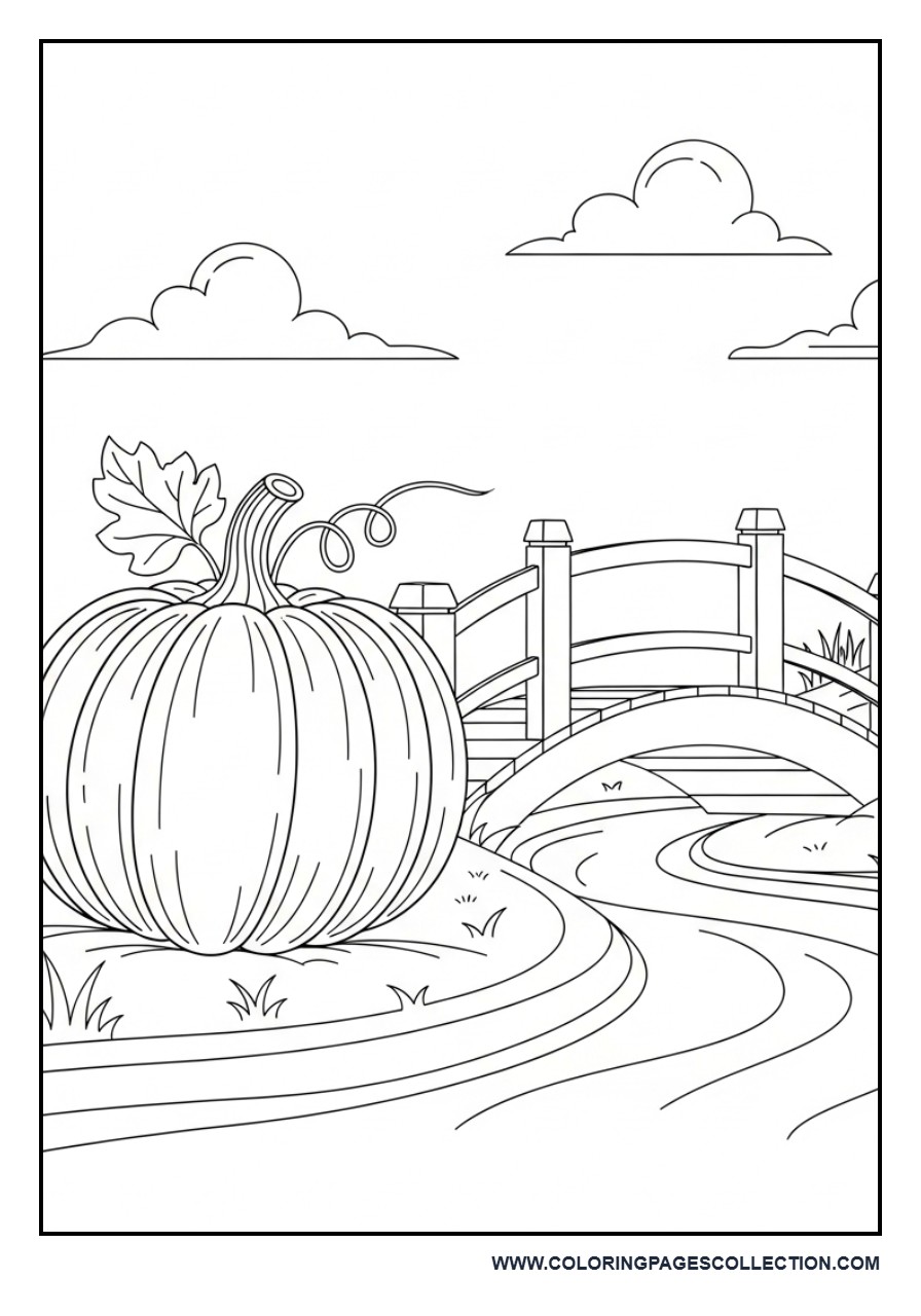 Pumpkin Bridge Scene