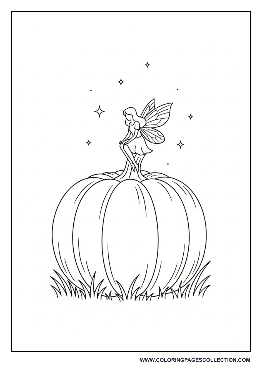 Pumpkin Fairy Scene