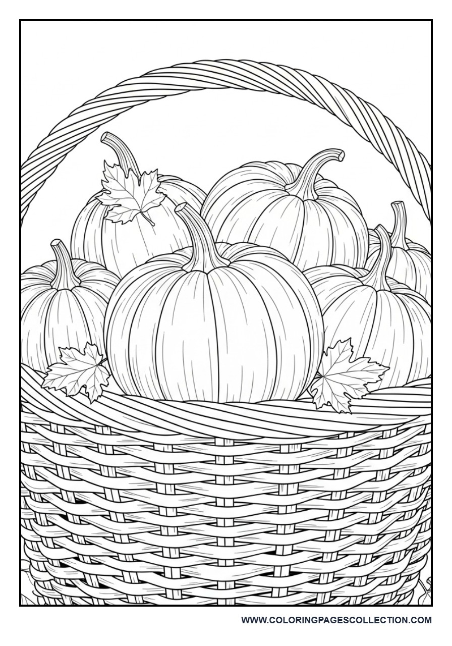 Pumpkin Harvest Basket Close-Up