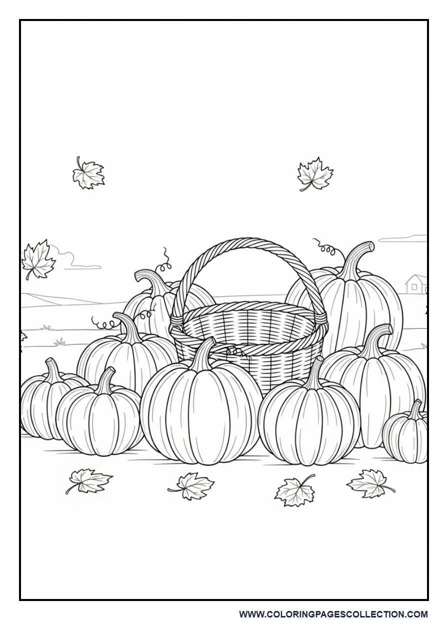 Pumpkin Harvest Scene
