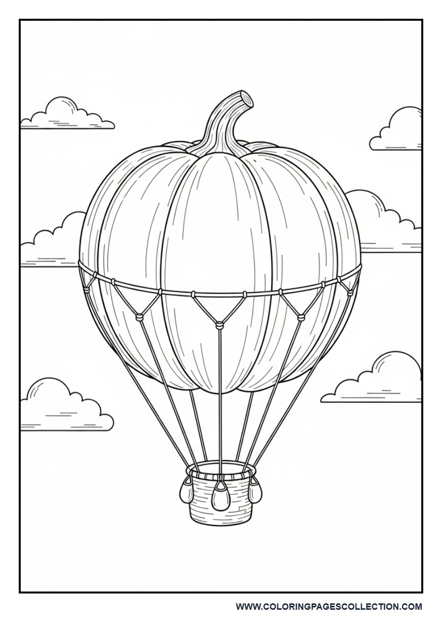 Pumpkin Hot Air Balloon
