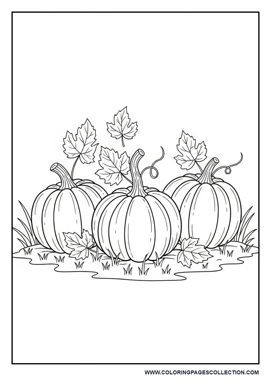 Pumpkin in Simple Pumpkin Patch