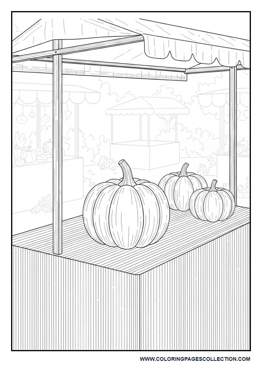 Pumpkin Market Scene