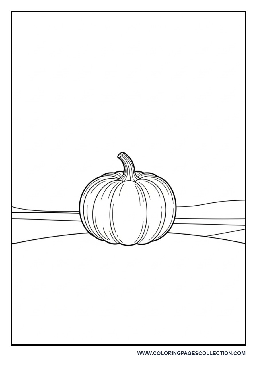 Pumpkin on Ground Line