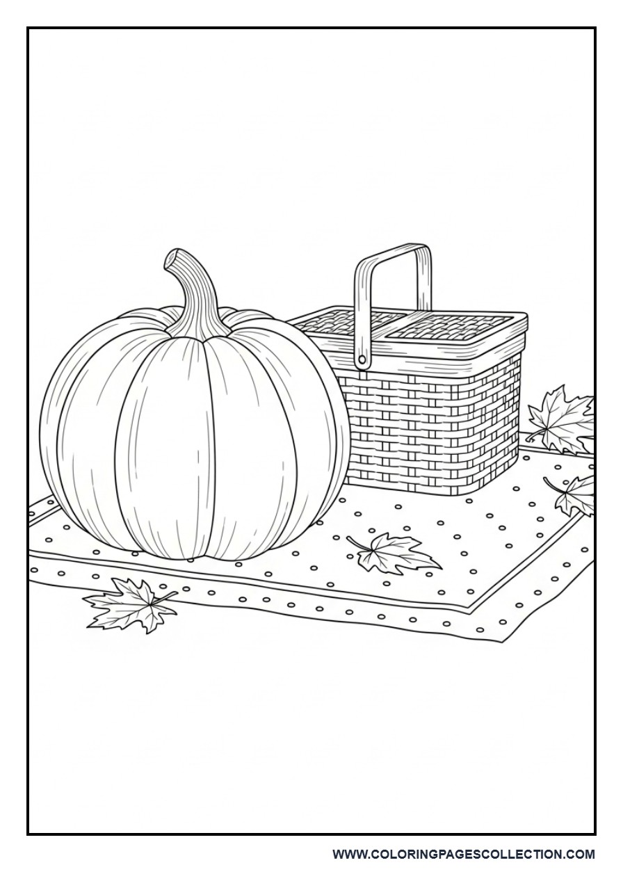 Pumpkin Picnic Scene