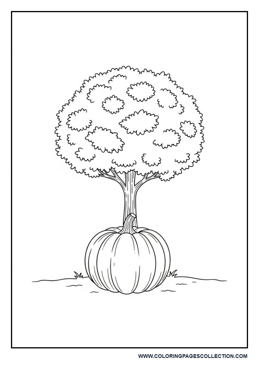 Pumpkin Under Simple Tree
