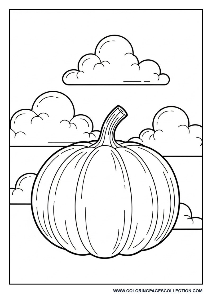Pumpkin with Clouds