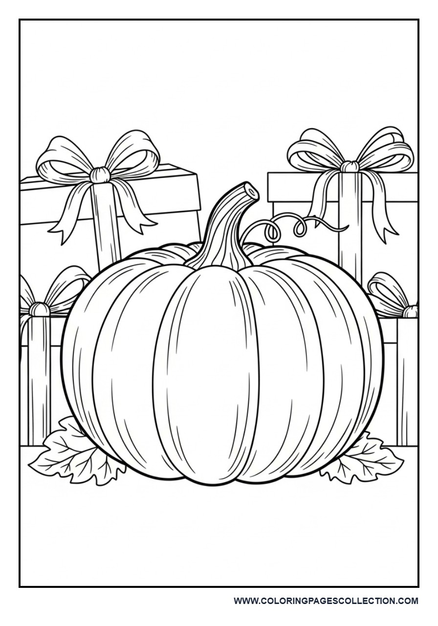Pumpkin with Gift Boxes