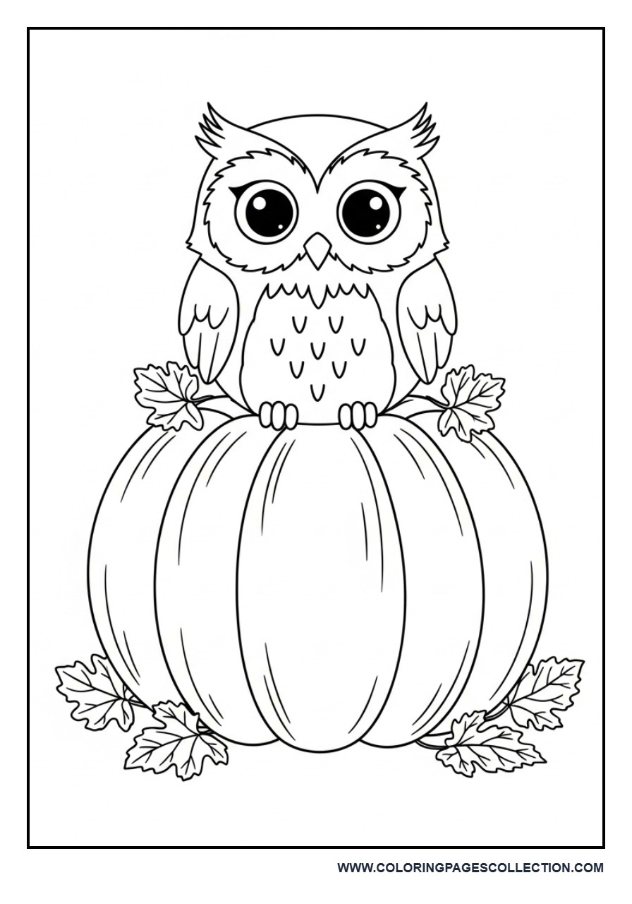 Pumpkin with Owl on Top