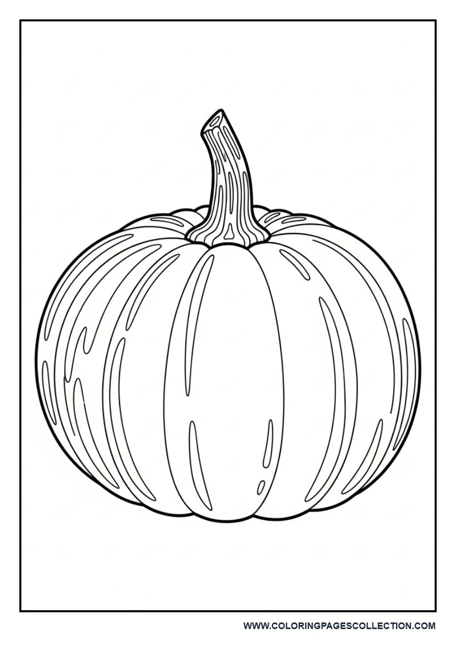 Pumpkin with Simple Stripes