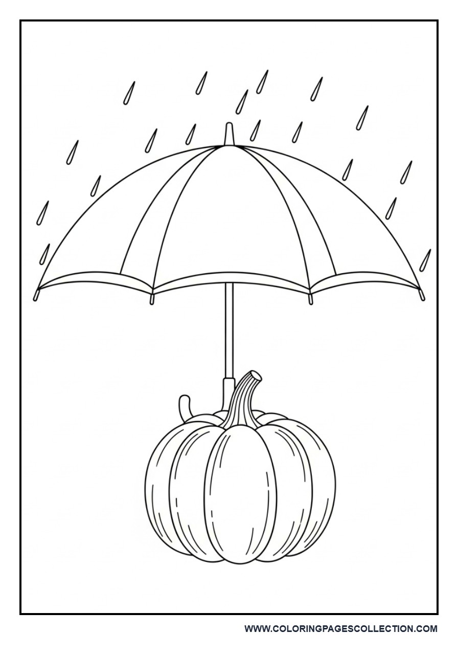 Pumpkin with Umbrella
