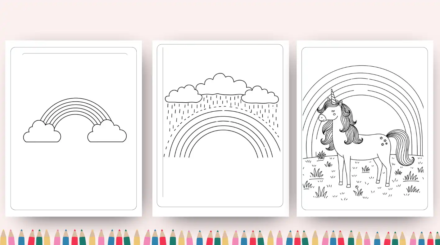Rainbow Coloring Pages