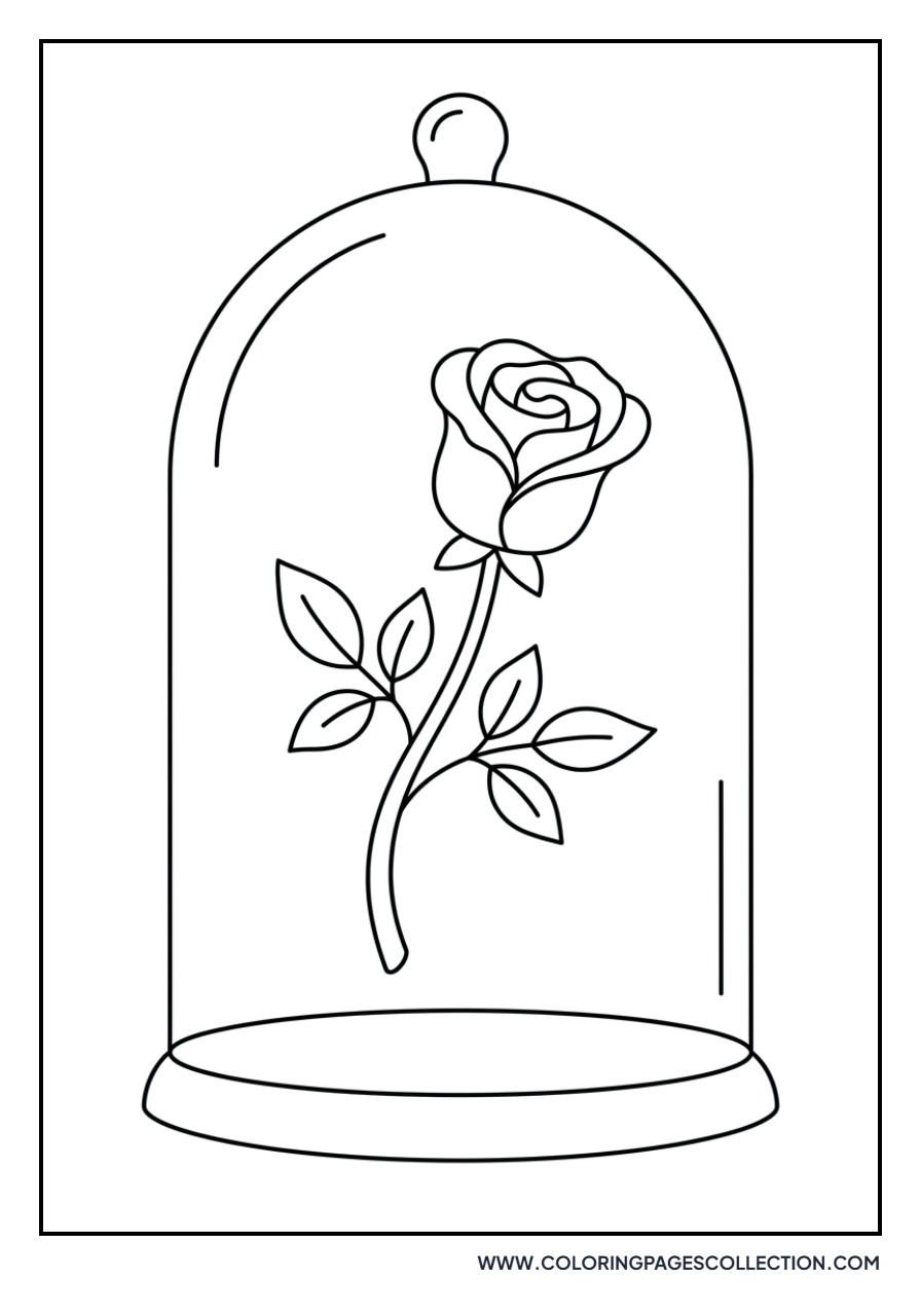 Enchanted Rose in Dome