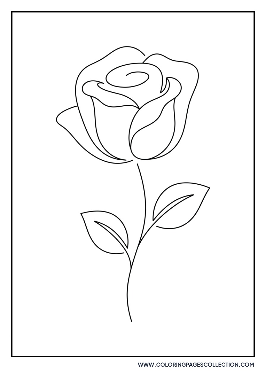 Minimalist Rose Outline