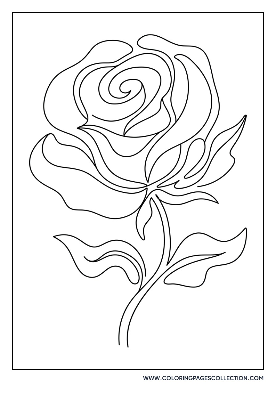 Modern Abstract Rose