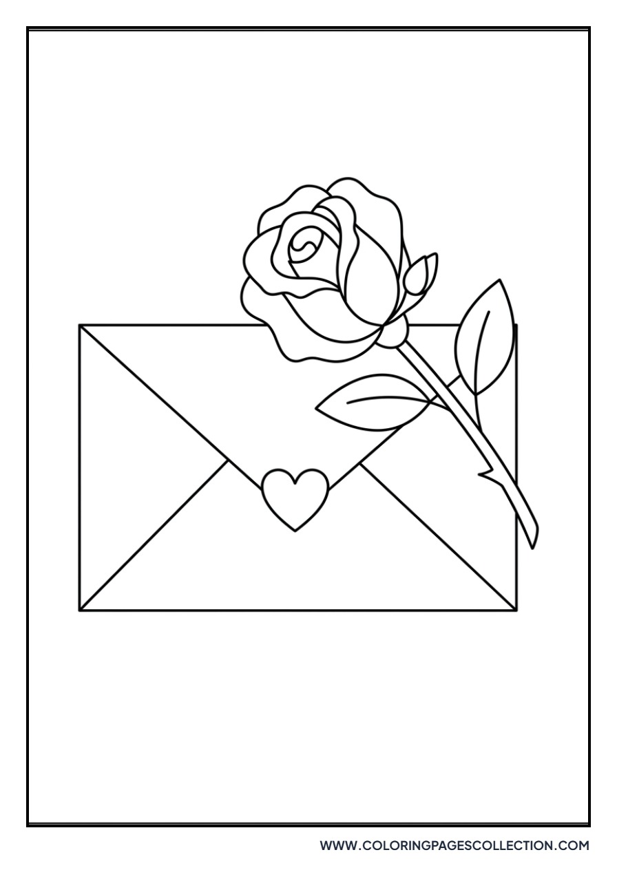 Rose and Envelope