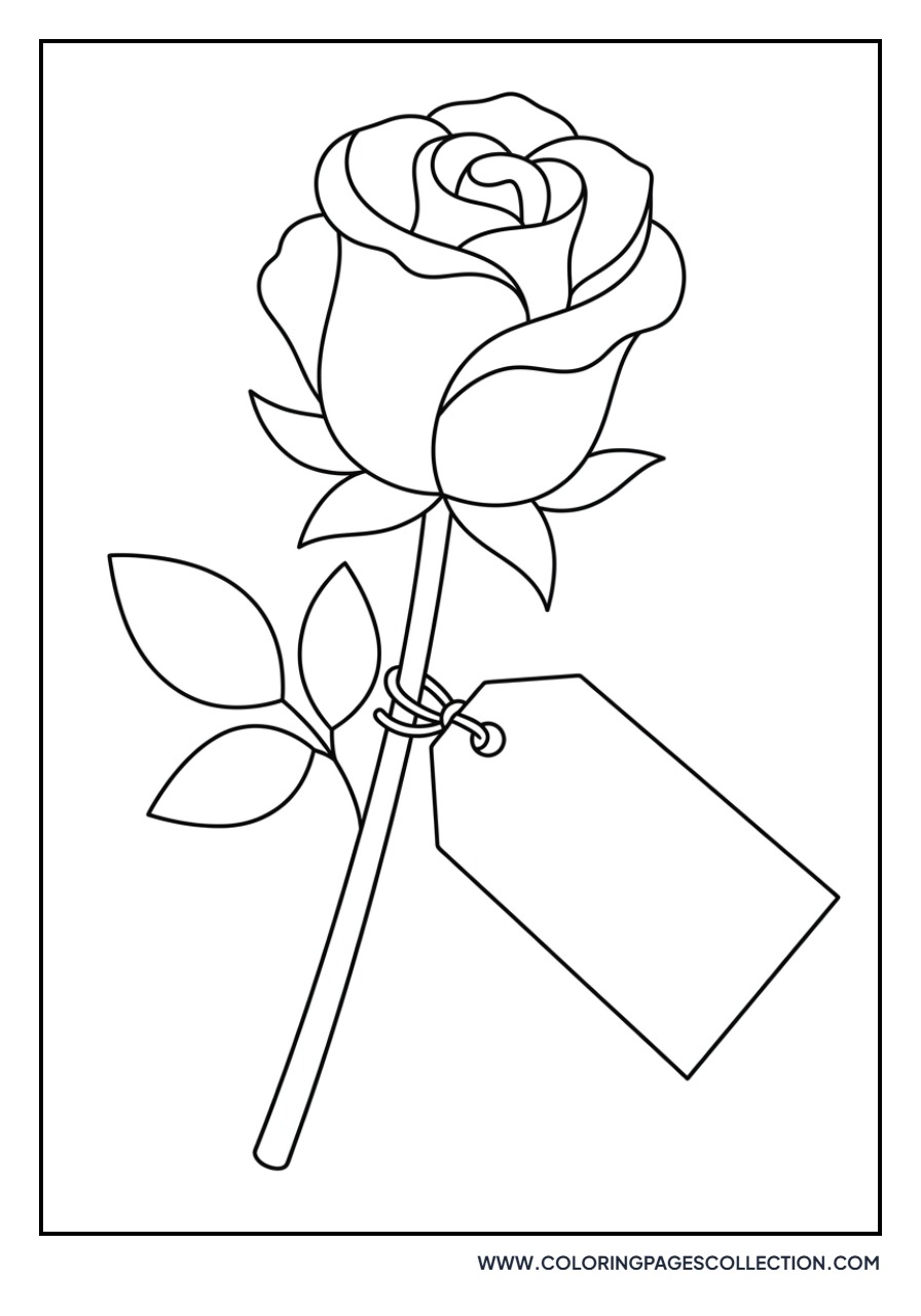 Rose and Gift Tag