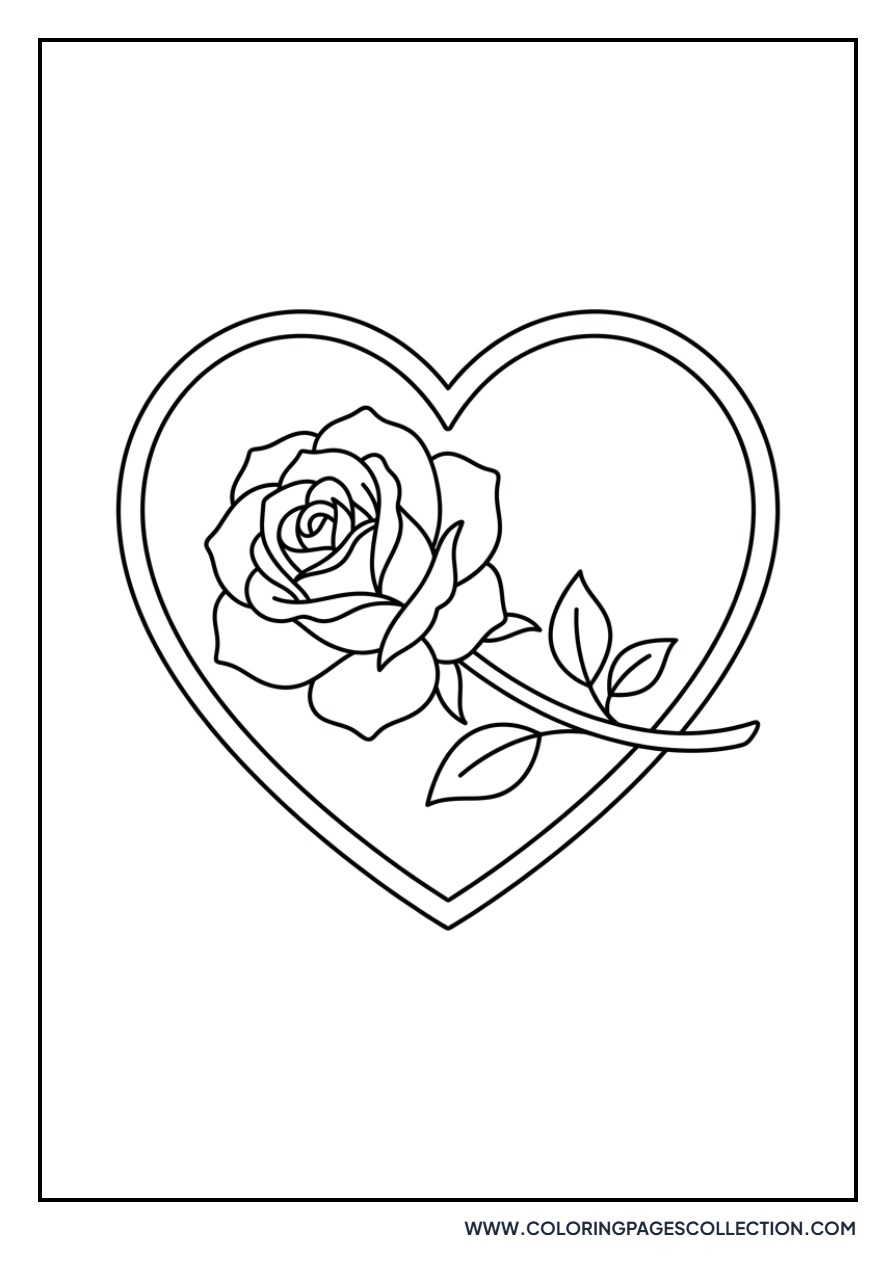 Rose for Valentine's Day Heart