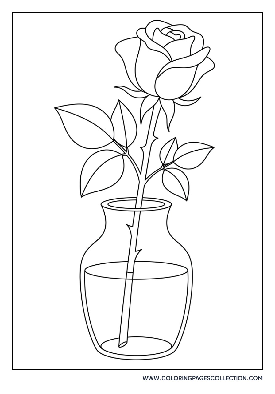 Rose in a Classic Vase