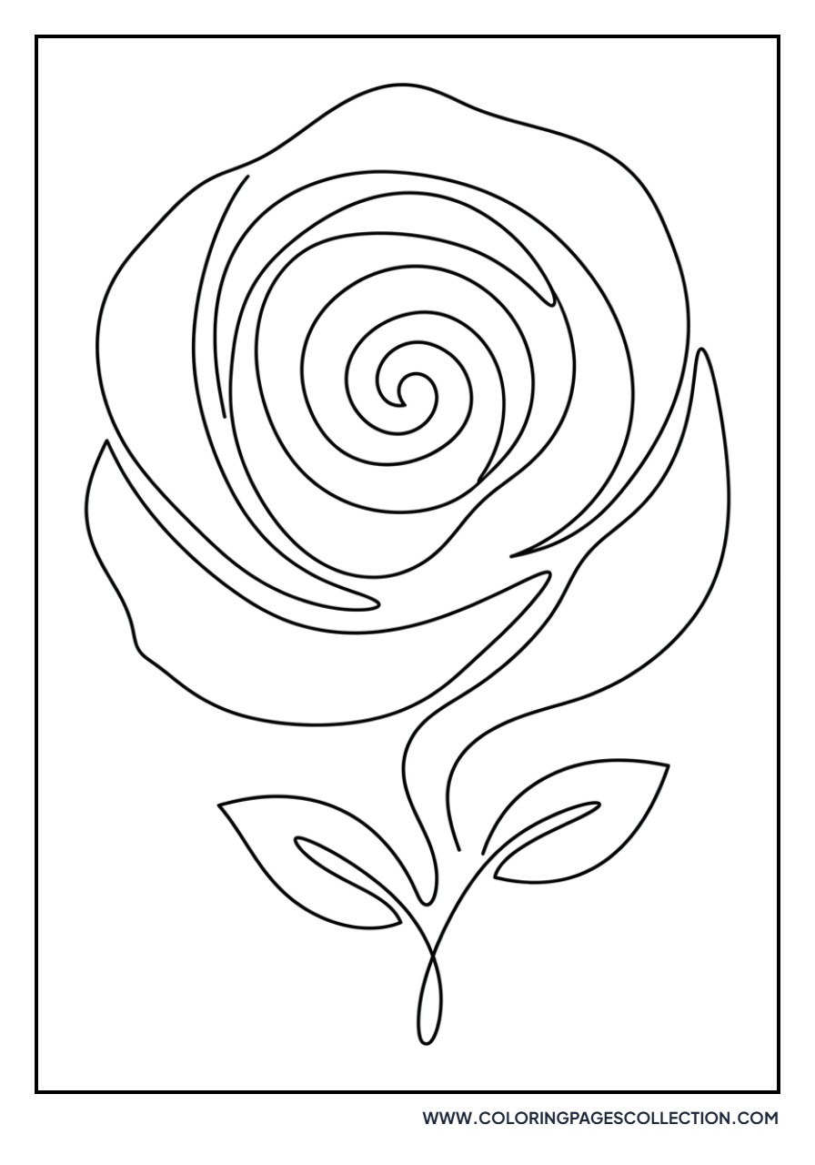 Rose with Swirl Petals