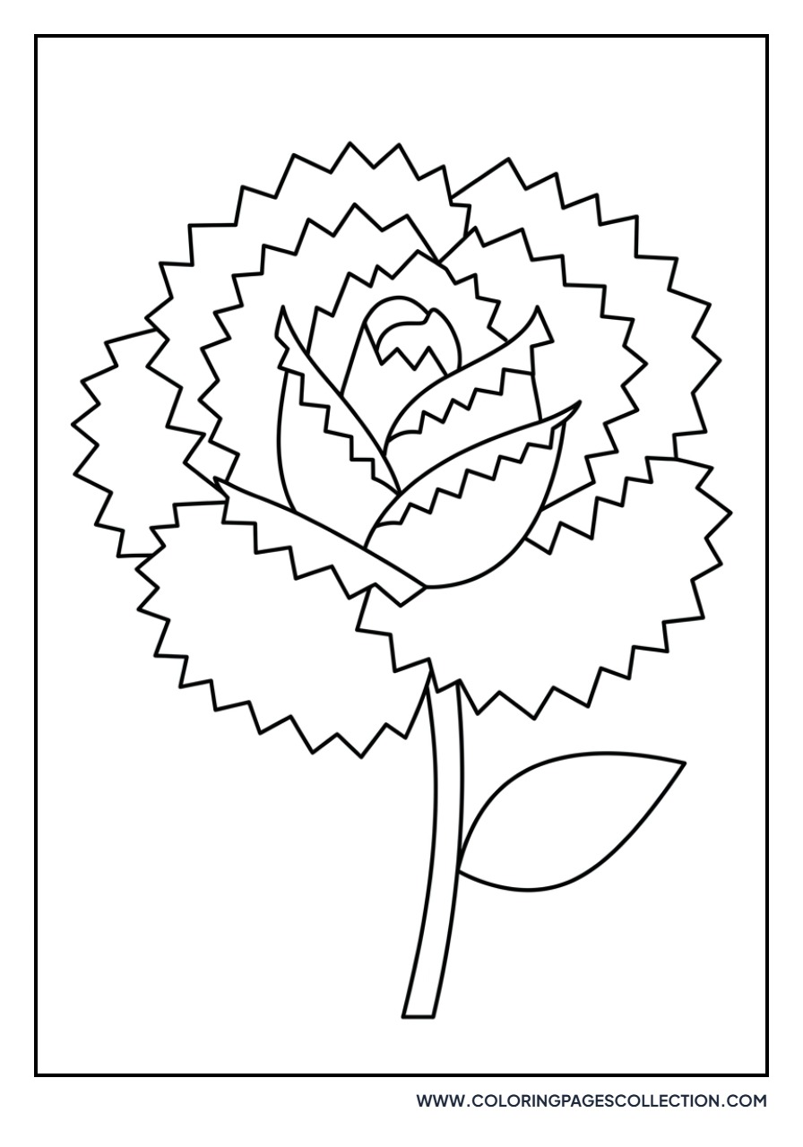 Rose with Zig Zag Petals