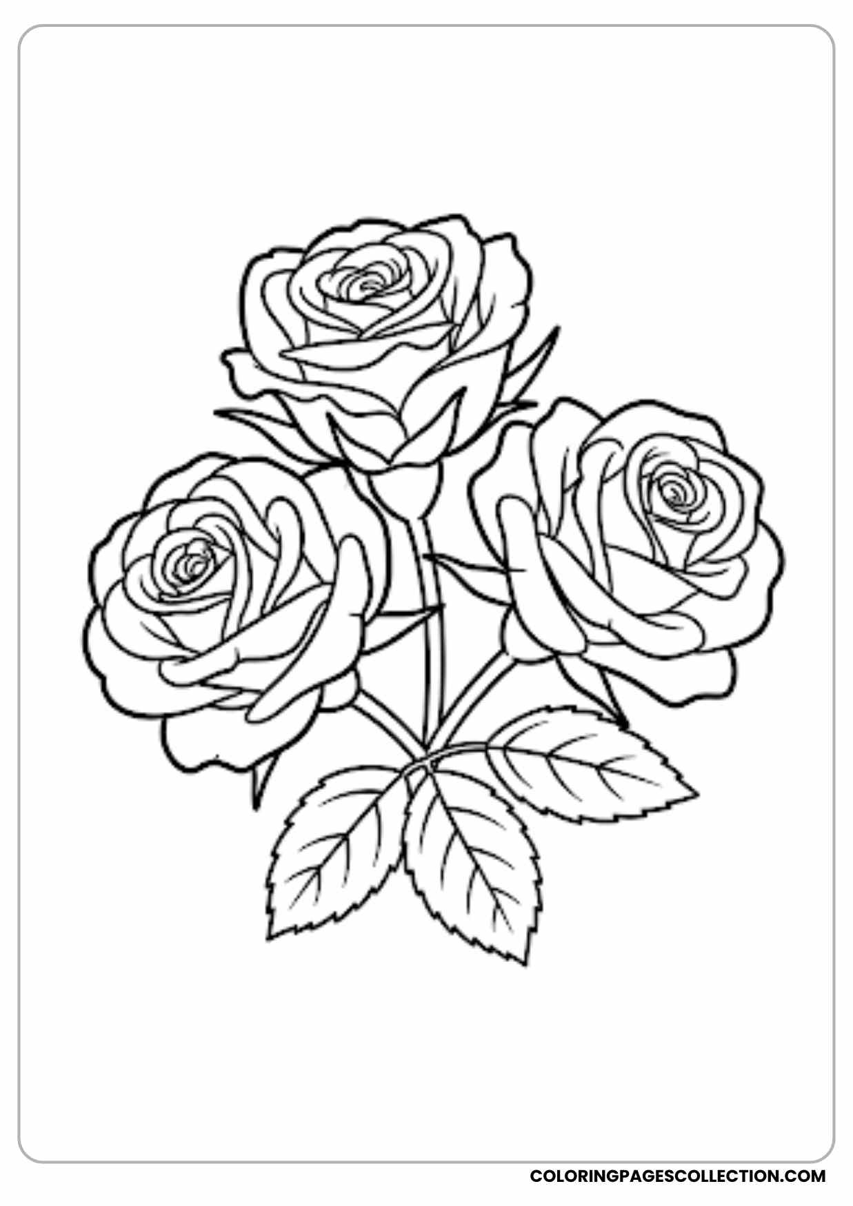 rose mandala (medium detail) coloring page