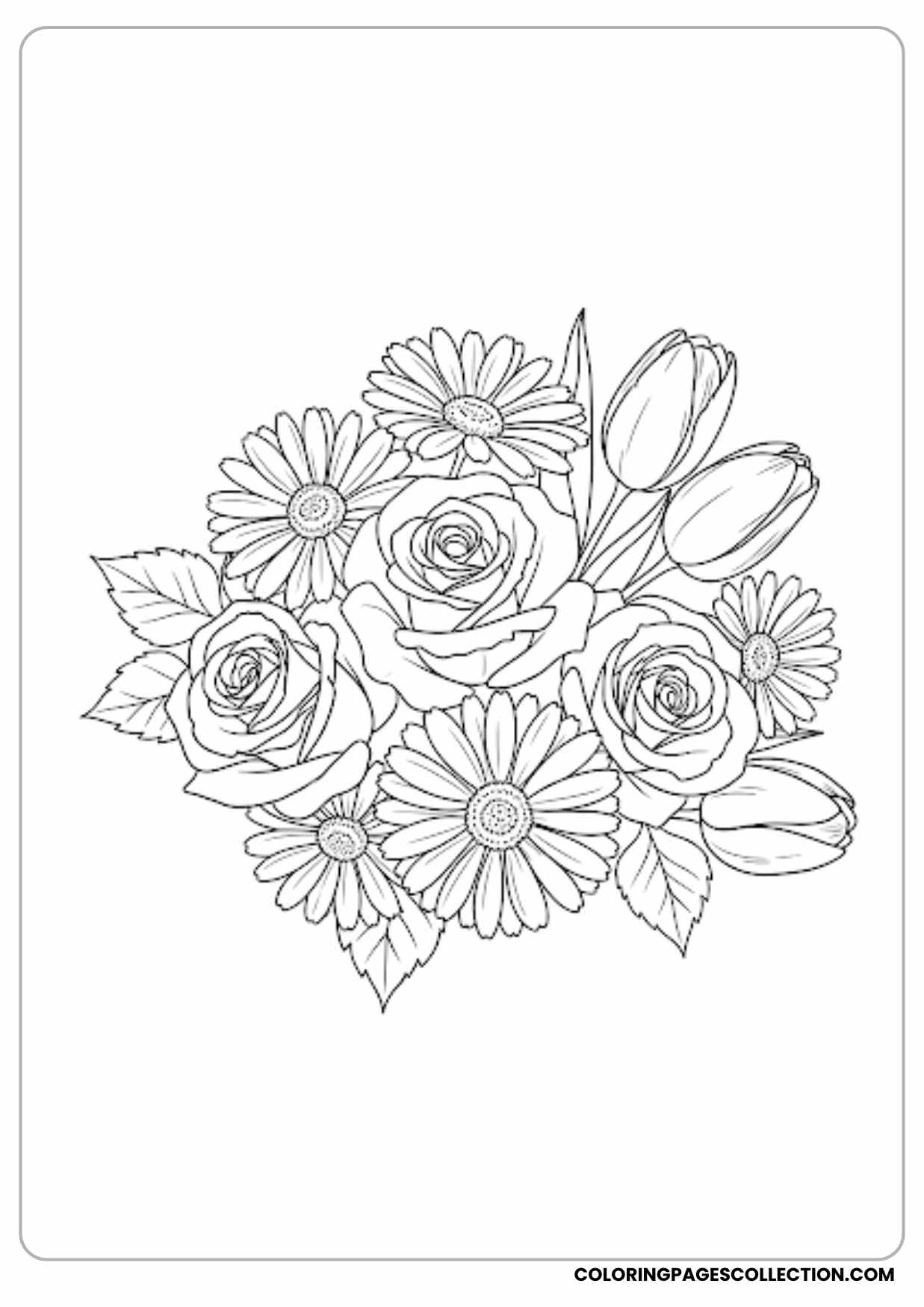 abstract rose design coloring page