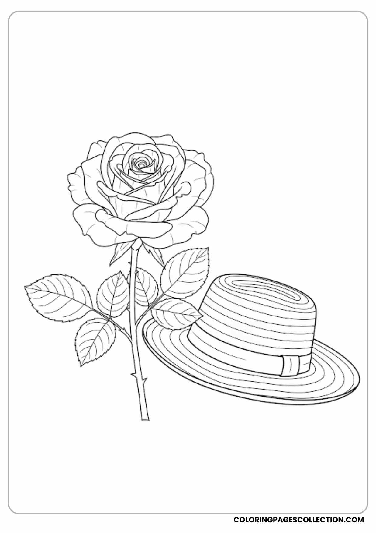 elegant rose wreath coloring page