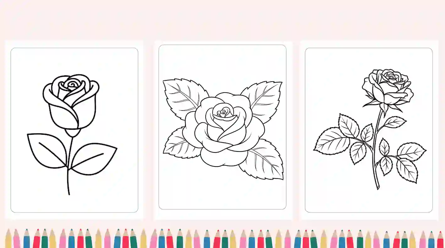 rose coloring pages