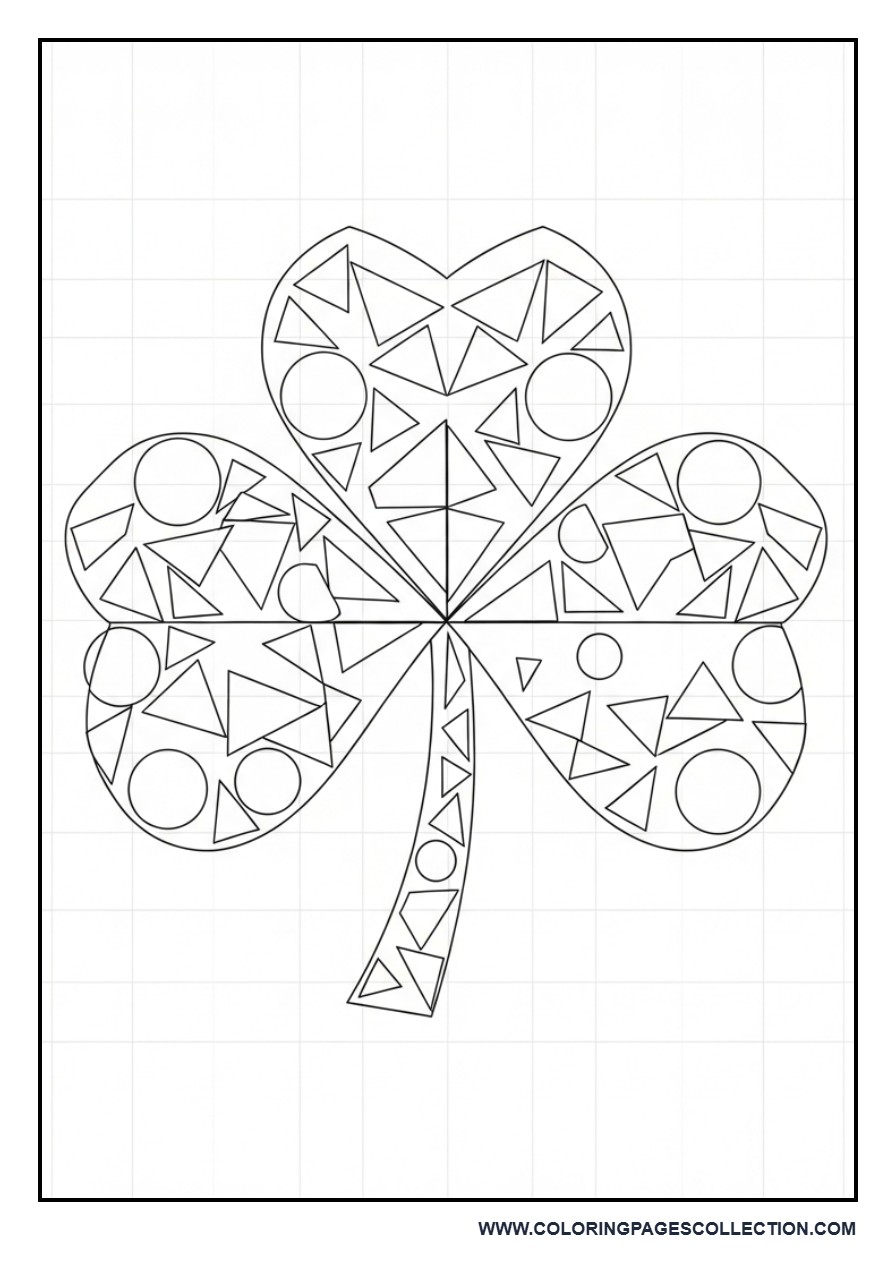 Geometric Shamrock Design