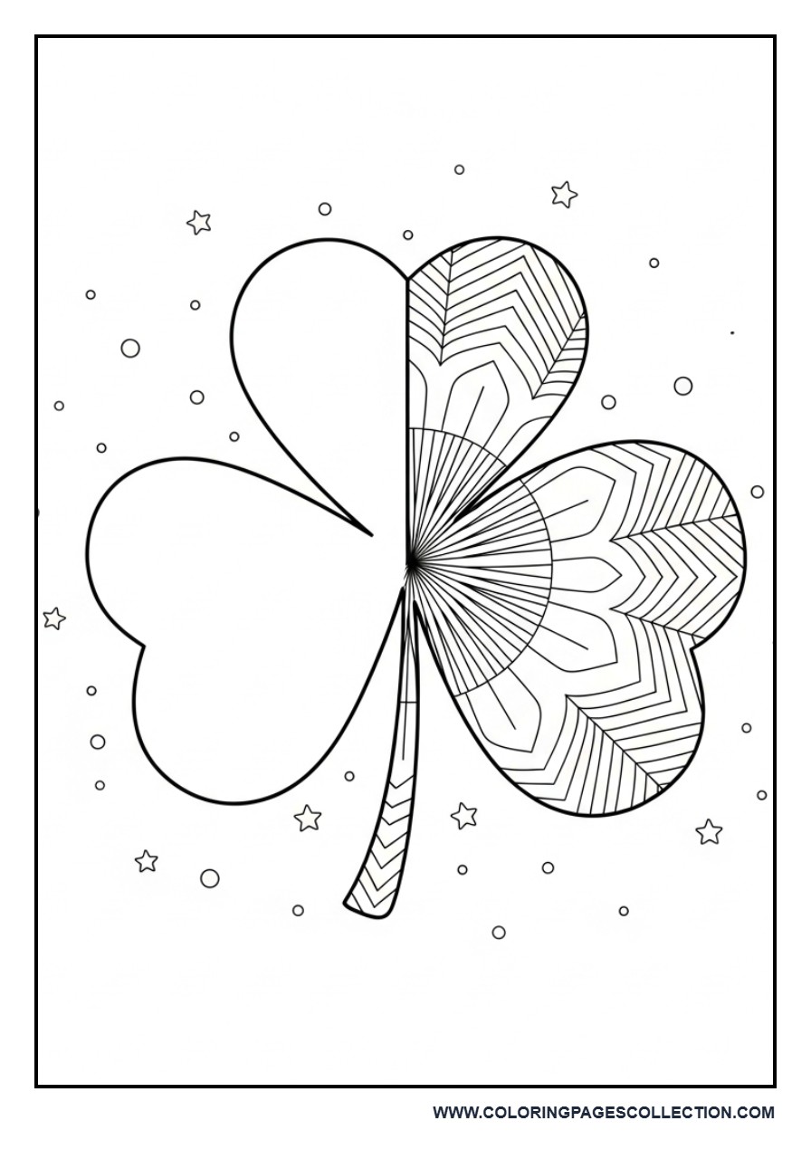 Half Mandala Shamrock