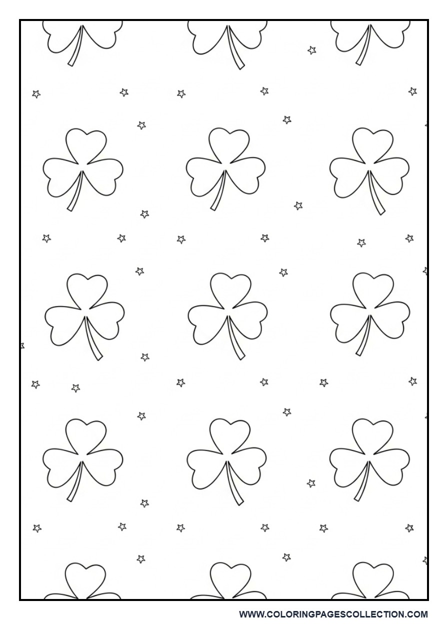 Multiple Small Shamrock Templates