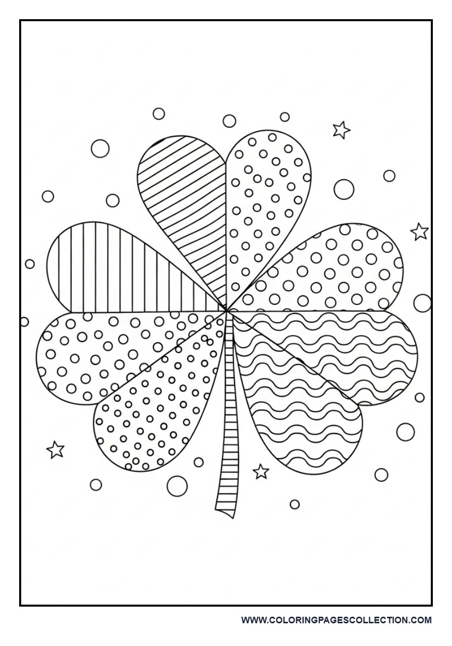 Pattern-Filled Shamrock
